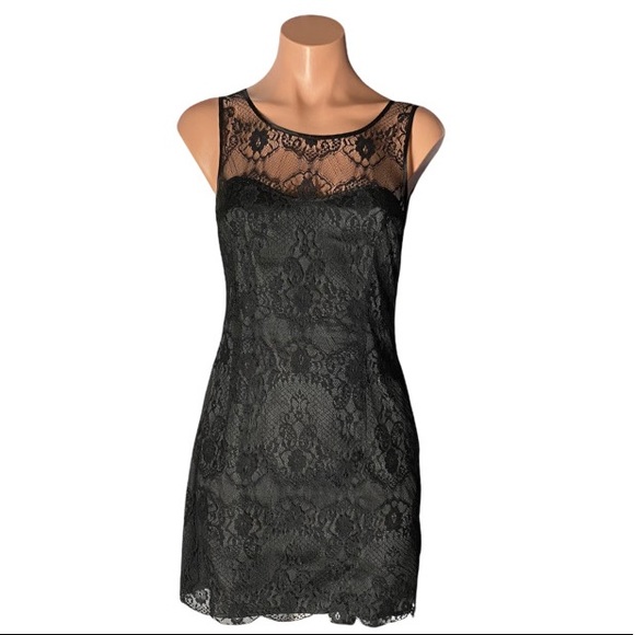 A/X Armani Exchange Dresses & Skirts - NEW AX/Armani Exchange Black Lace Sleeveless Mini Sheath Dress Size 2